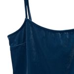 Urban Outfitters Women’s Size Medium Teal Velvet Sleeveless Tie Back Romper Photo 1