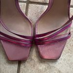 Schutz  Luna High-Heel Metallic Strappy Sandals Ruby Pink Photo 4