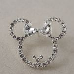 Silver Minnie Mouse Vibes Earrings with CZ Stones Photo 2
