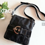 Coach Women's  Black Leather Soho Crossbody Bag One Size with White Stitching Photo 1