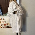 Terra & Sky White  embroidered lace off the shoulder top. EUC. Photo 4
