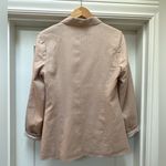 Larry Levine  blush pink linen blazer with pinstripe lining size 10 GUC Photo 2