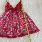 Women’s Pink & Red Mesh Lace & Sequins Babydoll Lingerie Top Sz S Small Photo 4