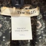 Tru Self Elegant Olive Patterned Sleeveless Blouse/Cardigan, Size S Photo 4