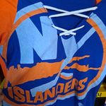 Majestic New York‎ Islanders V Neck Long Sleeve Size Medium Blue Photo 1