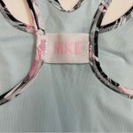 Nike  Sports Bra Dri Fit Racerback Floral Logo Athletic Blue Pink White Black Photo 4