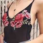 LF Rose Embroidered Mesh Bodysuit Photo 0