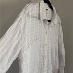 Free People NWT Loveland Women’s White Button-Up Long Sleeve Windowpane Plaid Size L Photo 6