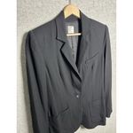 L'Agence  Womens Blazer Size 6 Black One Button Lined Relaxed Solid Pockets Work Photo 8