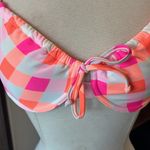 Bikini Set Neon Orange Pink White Checkerboard Top Small Bottoms Medium Size undefined Photo 1