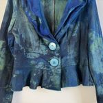 Julie and Martin Venzal The New Collection Laguna Beach Jacket Large Taffeta Vtg Green Photo 3
