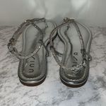 Unisa New  Silver Sparkle Flat Sandals Undelray Photo 2