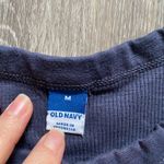 Old Navy Rib Knit Cotton Ruffle Trim‎ Racerback Blue Layering Tank Top Medium 90s Minimal Photo 1