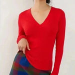 Anthropologie  Maeve Thea V-Neck Sweater size L Photo 0