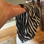 Zebra Stripe Fleece Ear Muffler Hair Head Wrap Black Photo 1