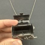 Lead Us Not Into Temptations Journey Box Keepsake Locket Treasure Chest Pendant Silver Photo 9