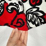 Boden White Black Red Floral Print Pull On Mini Skirt Womens 4L Mod Casual Size 4 Photo 7