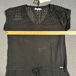 Calvin Klein Crochet Shoulder Tunic Black Cover Up Dress Photo 13