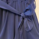 1. State  women's belted cuffed sleeve blue romper small Photo 8