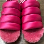 UGG ‎ Women's Pink Puff Yeah Wedge Sandals Sheepskin fur lined Size 8 Photo 7