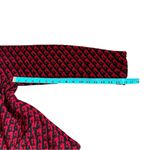 Talbots Red Black Houndstooth Cardigan Sweater Jacket Wool Blend Women Medium Photo 3