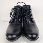 Clarks  Artisan Lucette Drama Lace-up Bootie Black Leather Heels Shoes Size 9.5 Photo 5