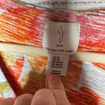 Joie  Linen Blend Floral Button Front Blouse Oversized Short Sleeve Top 2X Photo 1