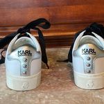 Karl Lagerfeld KARL X KAIA Leather White Black Lace Up Sneakers KL91010 $195 EUC 5 Rare HTF Photo 4