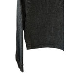 Forever 21  Sweater Blouse Womens Size S Gray Black Ribbed V Neck Long Sleeve Photo 3