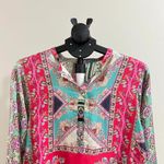 Johnny Was NWOT  Floral Silk Long Sleeves Tunic Dress Multicolor Bohemia Size S Photo 2