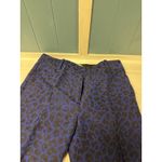 3.1 Phillip Lim  Women's Blue Black Leopard Print High Waisted Cropped Pants Sz 4 Photo 5