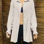 easel  blue oversized shirt dress with pockets! Photo 0