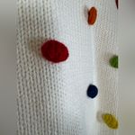 Modcloth  Blowing Bubbles Rainbow PomPom Pullover Sweater White Medium NEW $88 Photo 6