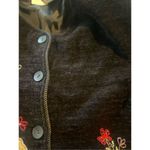 White Stag  Vintage Embroidered Chenelle Long Sleeve Black Button Down Shacket Si Photo 12