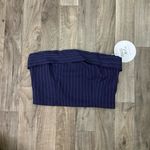 Princess Polly  navy pinstriped Sebastian tube top Photo 1