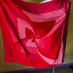 Fiorio Milano Vintage Italian Silk Scarf Red Pink Geometric 100% Seta‎ Photo 1
