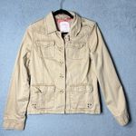 Aeropostale Vintage Jacket Womens M Tan Khaki Long Sleeve Button Down Y2K Photo 0