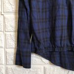 Madewell  royal‎ blue plaid button down pullover shirt Photo 3