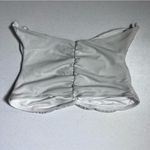 SheIn White Shimmer Strapless Corset Photo 3