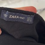 ZARA  Knit Ribbed Mini Dress Size S Black with Criss Cross Back Straps Photo 3