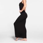 SKIMS  Black Ribbed Tank Maxi Dress Photo 1