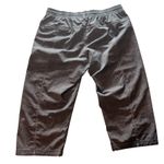 Lululemon Gray Cropped Pants Size 10 Drawstring Waist Logo Athleisure Joggers Photo 2