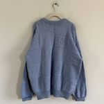 Vintage UNC North Carolina Tar Heels Blue Knit Cotton Crewneck Sweater Size L Photo 2