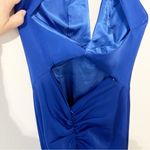 Mac Duggal 66465 Prom Long Formal Halter Dress Gown Blue Embellished Size 4 NWT Photo 8