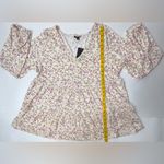 Torrid  Texture Jersey Floral Tiered Top Womens Size 2, 2X, 18-20 Long Sleeve New Photo 2