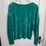 We The Free  Free People Milan Sea Green Velvet Crew  Neck Sweatshirt W-241 Sz S Photo 9