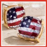 American Flag Earrings Red Photo 0