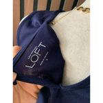 Loft  sleeveless blue and black shirt with color size small work attire Photo 2