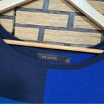 The Limited  Blue‎ Color Block Wool Blend Sweater Dress Size Small Photo 4