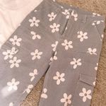 Purple floral Denim Pants Size L Photo 2